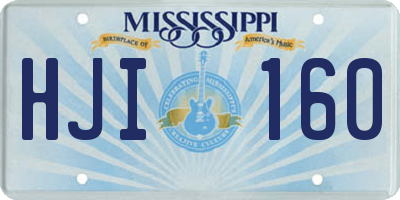 MS license plate HJI160
