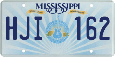 MS license plate HJI162