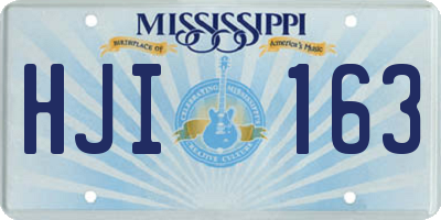 MS license plate HJI163