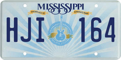 MS license plate HJI164