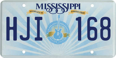 MS license plate HJI168