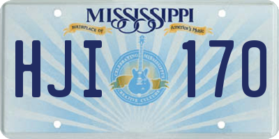 MS license plate HJI170