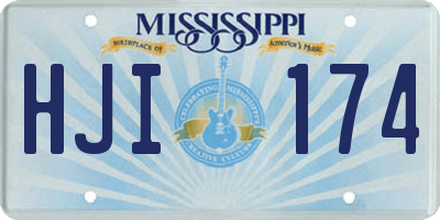 MS license plate HJI174