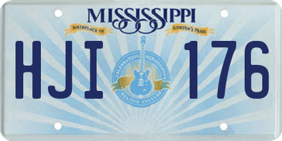 MS license plate HJI176