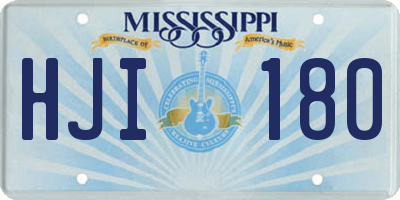 MS license plate HJI180