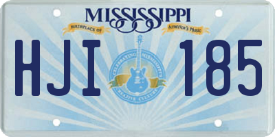MS license plate HJI185