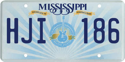 MS license plate HJI186