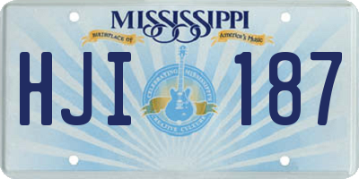 MS license plate HJI187