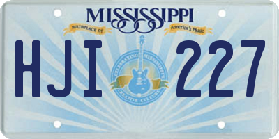 MS license plate HJI227