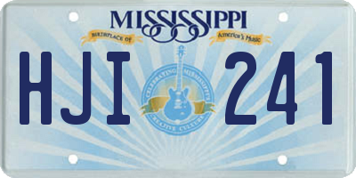 MS license plate HJI241