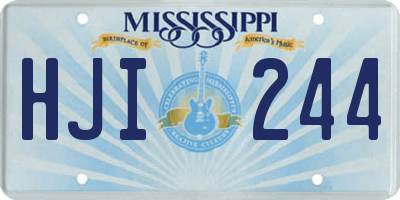 MS license plate HJI244