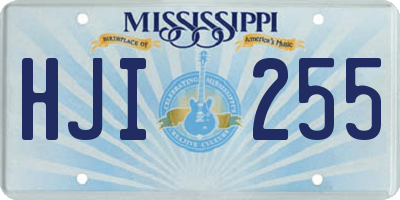 MS license plate HJI255