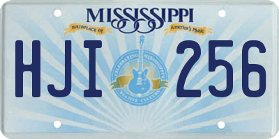 MS license plate HJI256