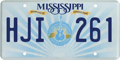 MS license plate HJI261