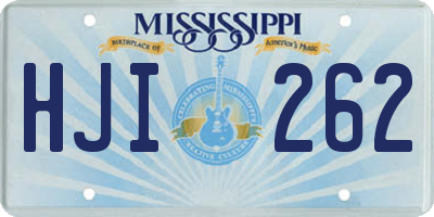 MS license plate HJI262