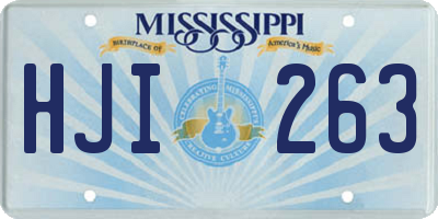MS license plate HJI263