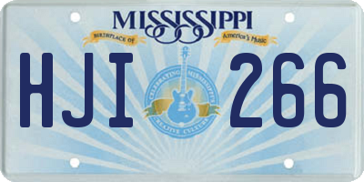 MS license plate HJI266