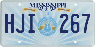 MS license plate HJI267