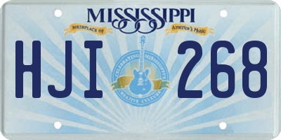 MS license plate HJI268