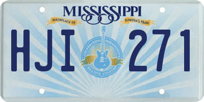 MS license plate HJI271