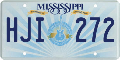 MS license plate HJI272