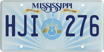 MS license plate HJI276