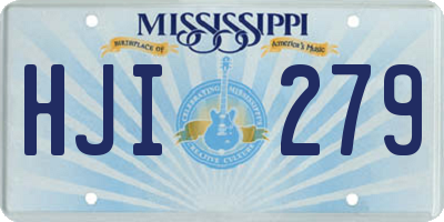 MS license plate HJI279