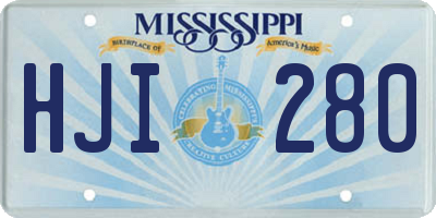 MS license plate HJI280