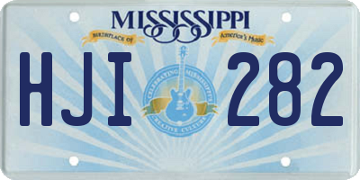 MS license plate HJI282