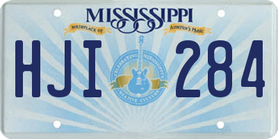 MS license plate HJI284