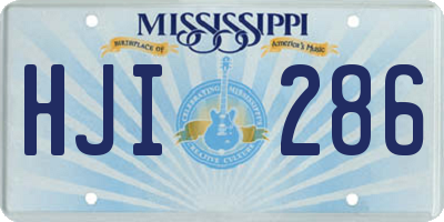 MS license plate HJI286