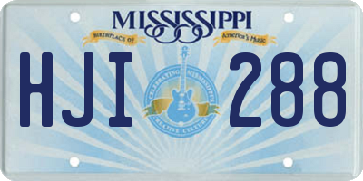 MS license plate HJI288