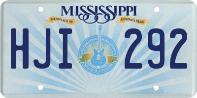 MS license plate HJI292