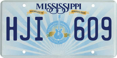 MS license plate HJI609