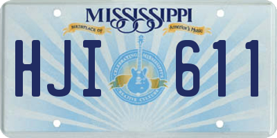 MS license plate HJI611