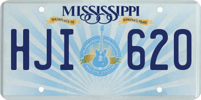 MS license plate HJI620