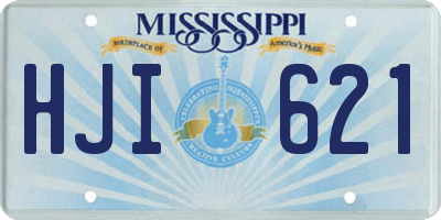 MS license plate HJI621