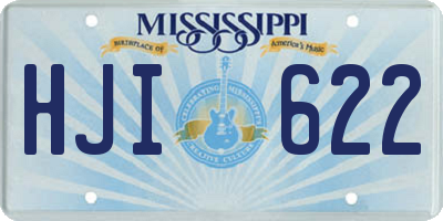 MS license plate HJI622