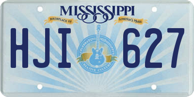 MS license plate HJI627