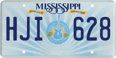 MS license plate HJI628