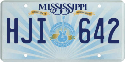 MS license plate HJI642