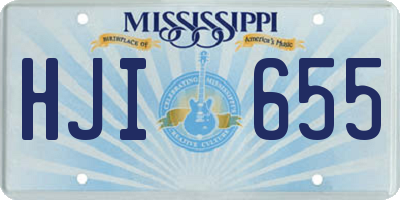 MS license plate HJI655