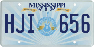 MS license plate HJI656