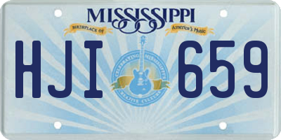 MS license plate HJI659