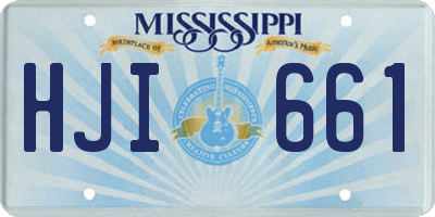 MS license plate HJI661
