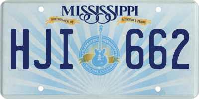 MS license plate HJI662