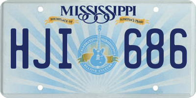 MS license plate HJI686