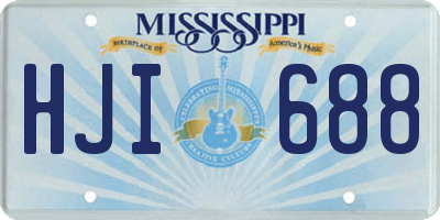 MS license plate HJI688