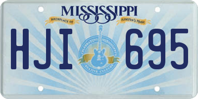 MS license plate HJI695