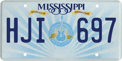 MS license plate HJI697